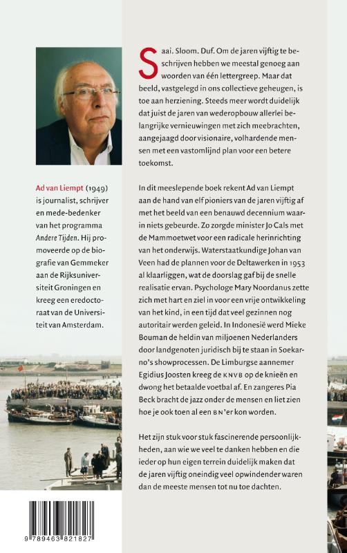 Achterkant van De roaring fifties