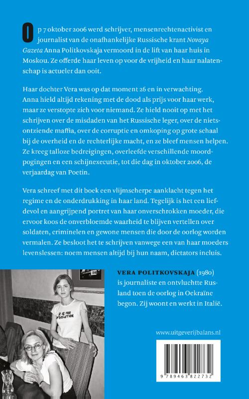 Achterkant van Mijn moeder zou het oorlog noemen