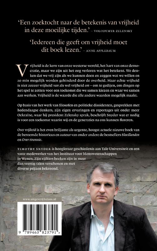 Achterkant van Over vrijheid