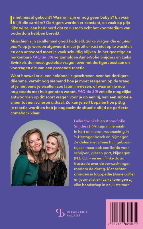 Achterkant van FAQ de 30!