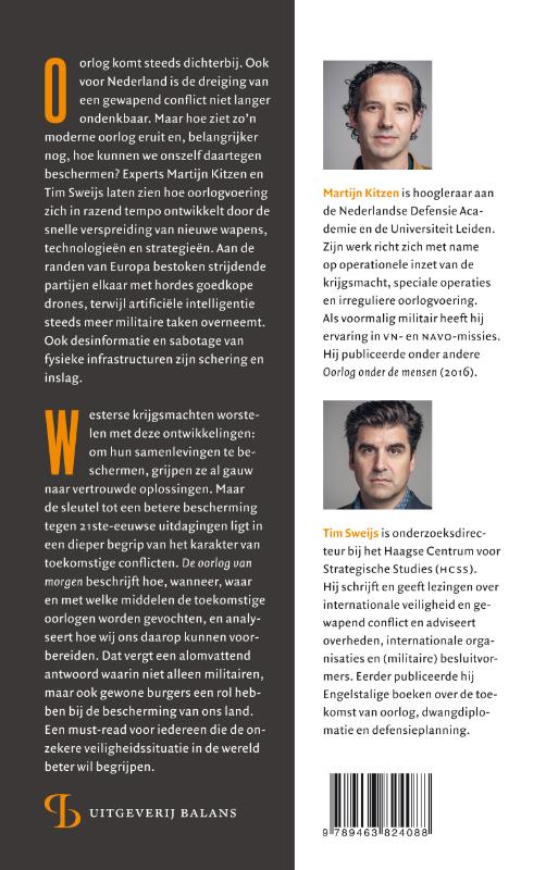 Achterkant van De oorlog van morgen