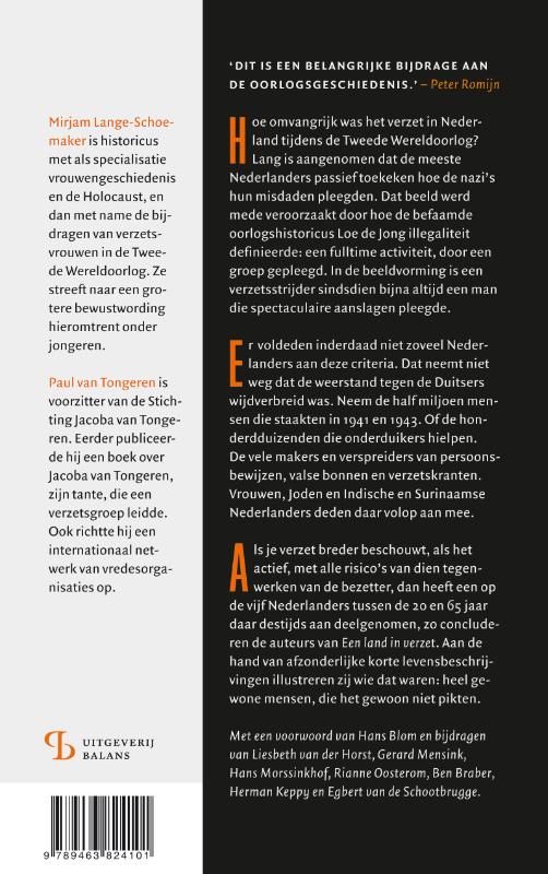 Achterkant van Een land in verzet