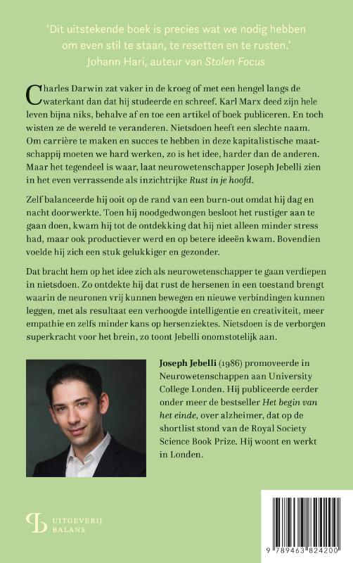 Achterkant van Rust in je hoofd