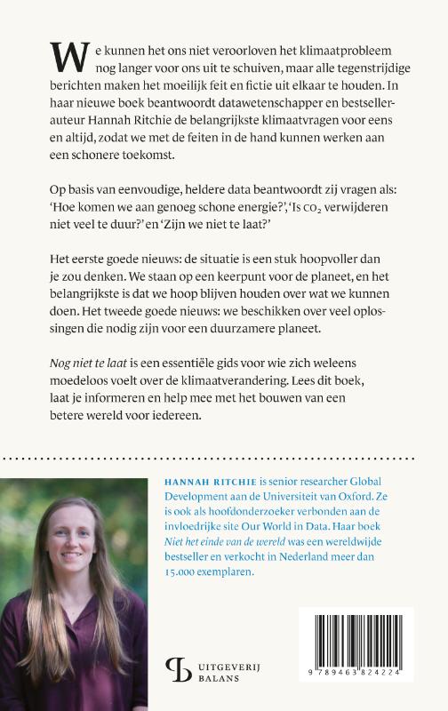 Achterkant van Nog niet te laat