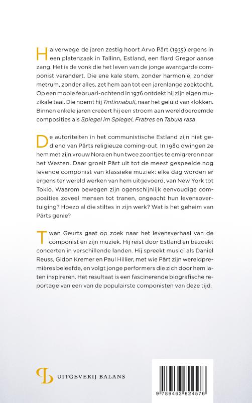 Achterkant van Componist van de stilte