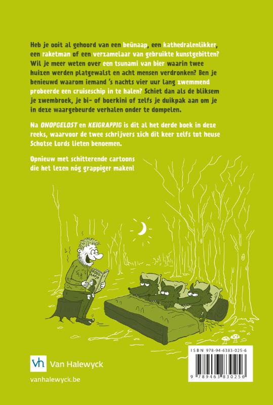 Achterkant van Waanzinnig & waargebeurd