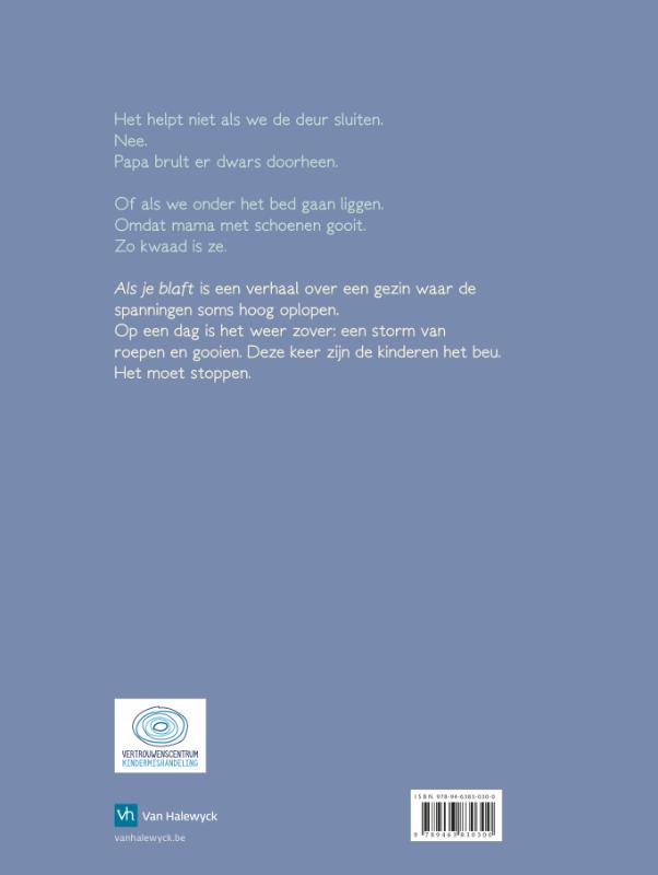 Achterkant van Als je blaft