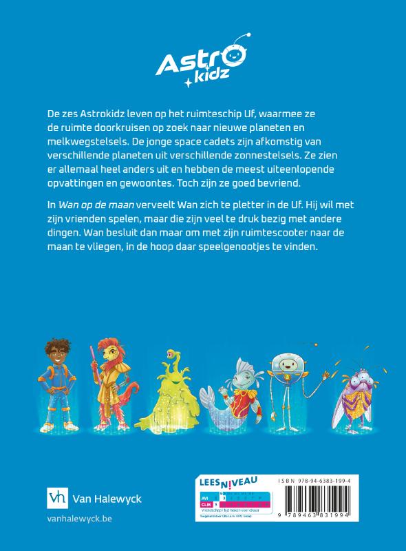 Achterkant van Wan op de maan