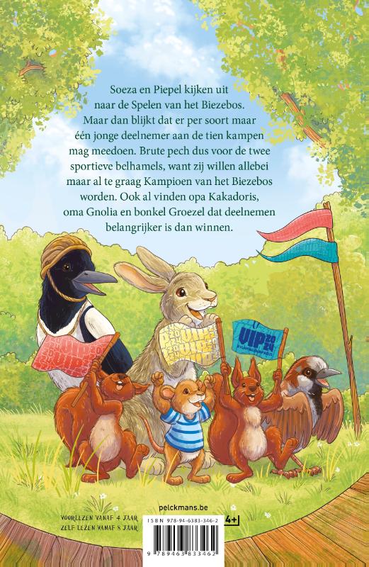 Achterkant van De Spelen van het Biezebos