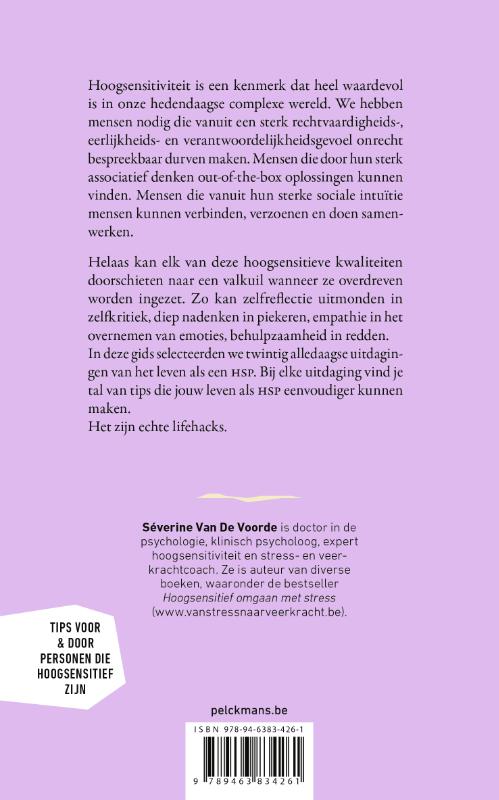 Achterkant van 100+ Lifehacks voor een eenvoudiger leven met hoogsensitiviteit