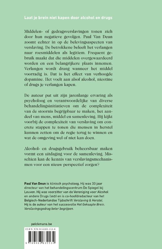 Achterkant van Dopamine, verlangen en verslaving