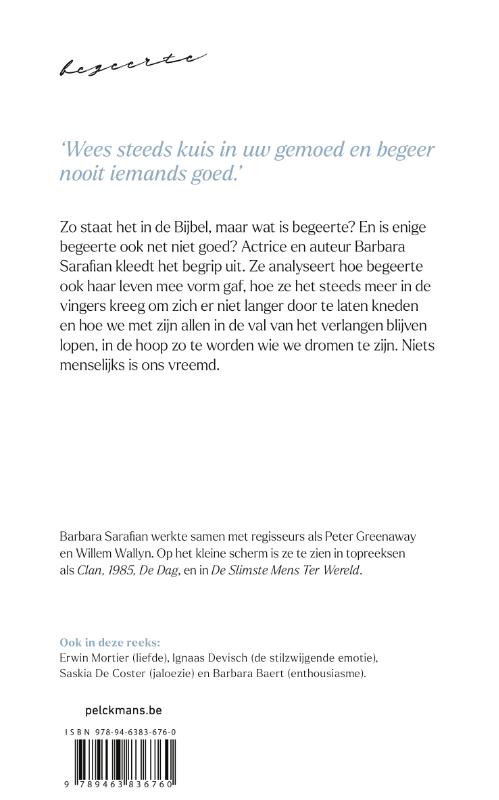 Achterkant van Een kleine filosofie van grote emoties: Begeerte
