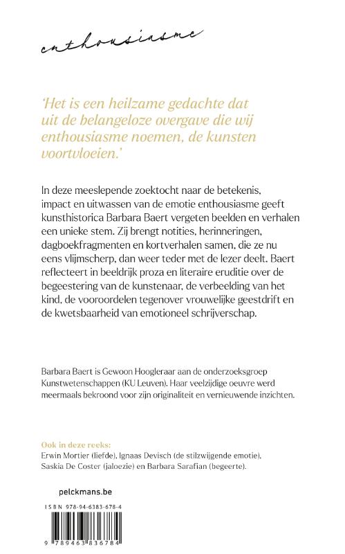 Achterkant van Een kleine filosofie van grote emoties: Enthousiasme