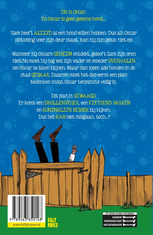Achterkant van Oscar