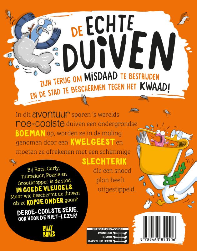 Achterkant van Echte Duiven spetteren samen
