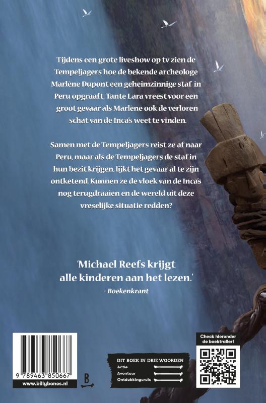 Achterkant van De vloek van de Inca's