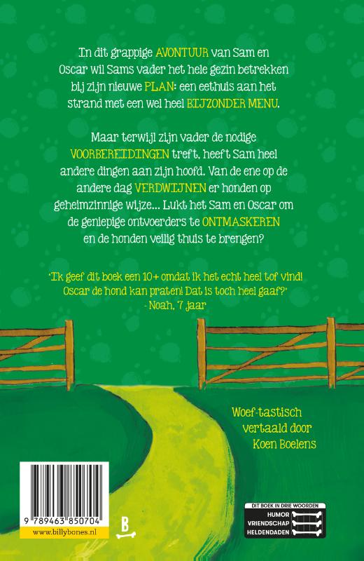 Achterkant van Oscar en de grote hondvoering