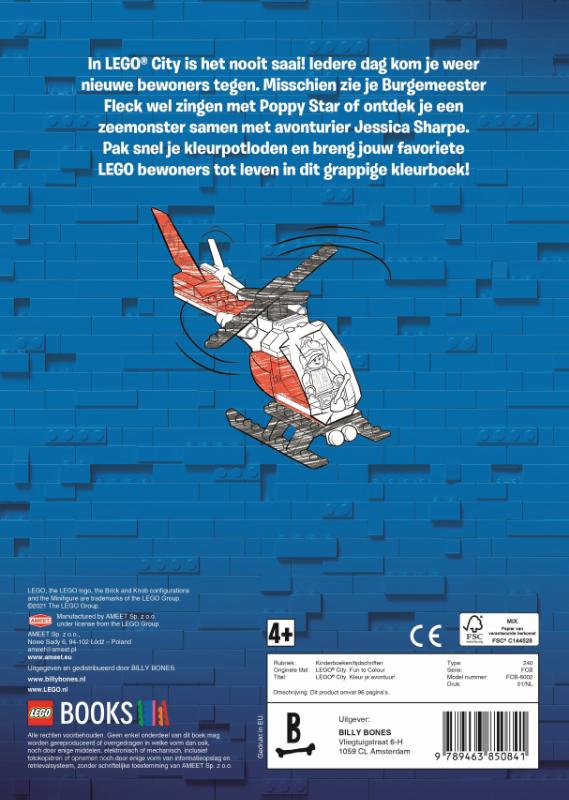 Achterkant van LEGO City - Kleur je avontuur!
