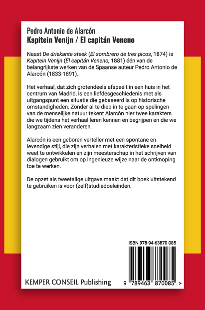 Achterkant van Kapitein Venijn - El capitan Veneno