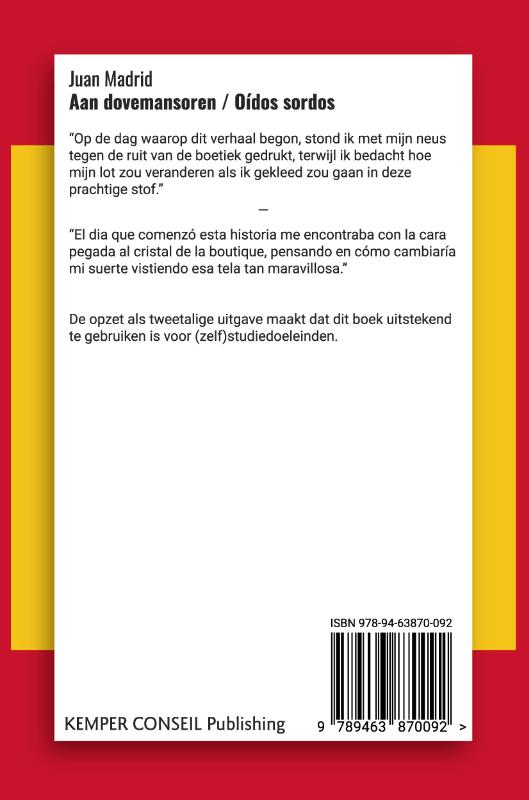 Achterkant van Aan dovemansoren - Oidos Sordos