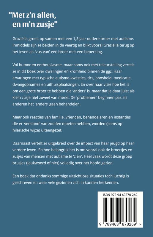 Achterkant van Met z'n allen, en m'n zusje