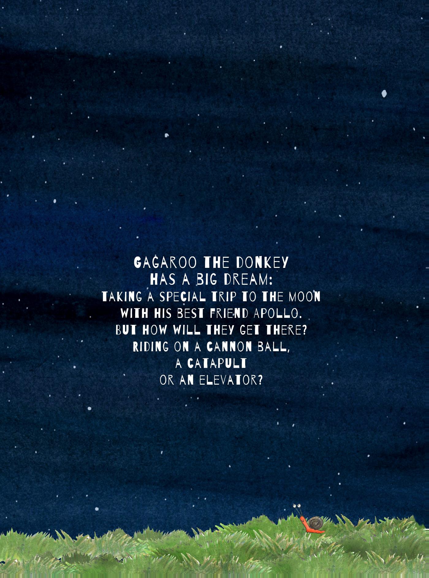 Achterkant van Gagaroo goes to the Moon