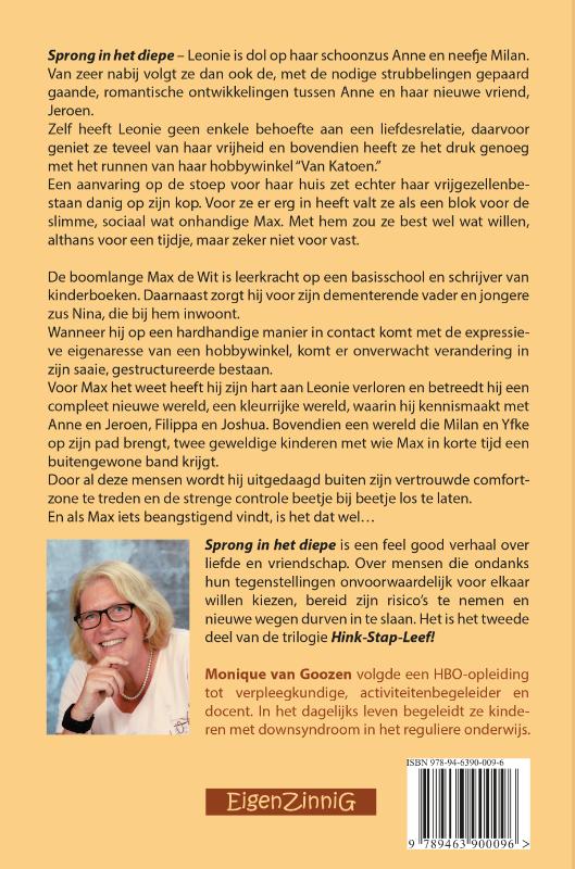 Achterkant van Sprong in het diepe