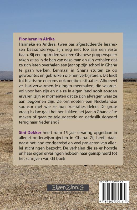 Achterkant van Pionieren in Afrika