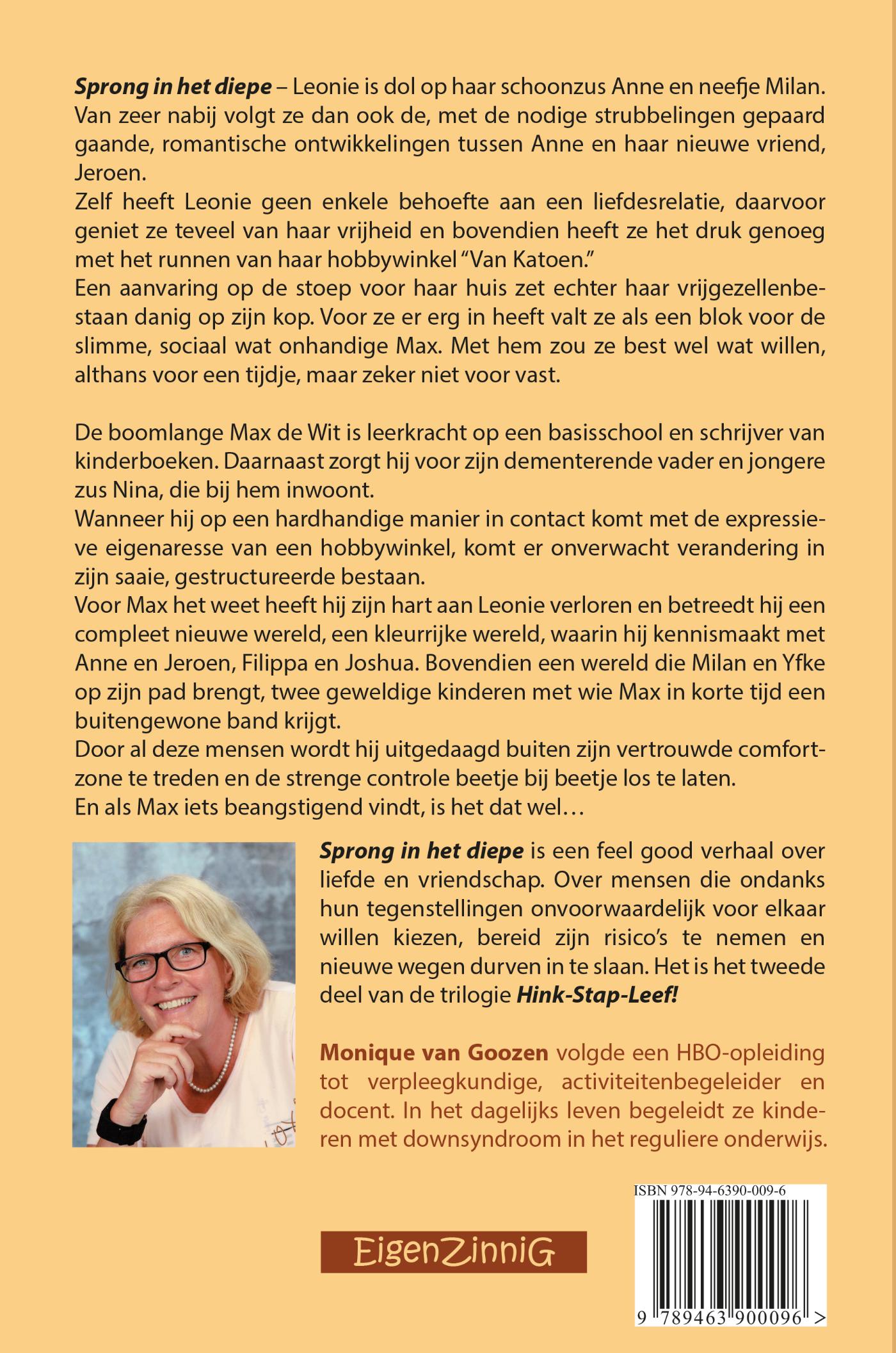 Achterkant van Sprong in het diepe
