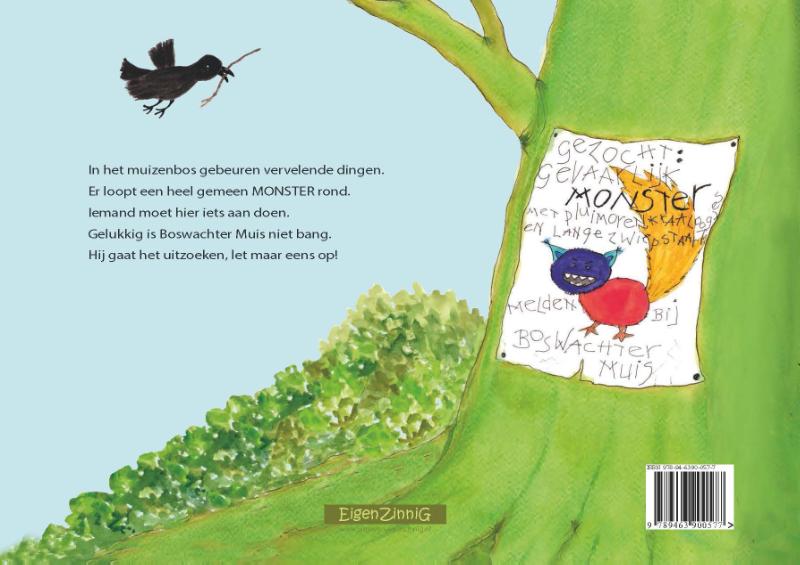 Achterkant van Veel bombarie in het muizenbos