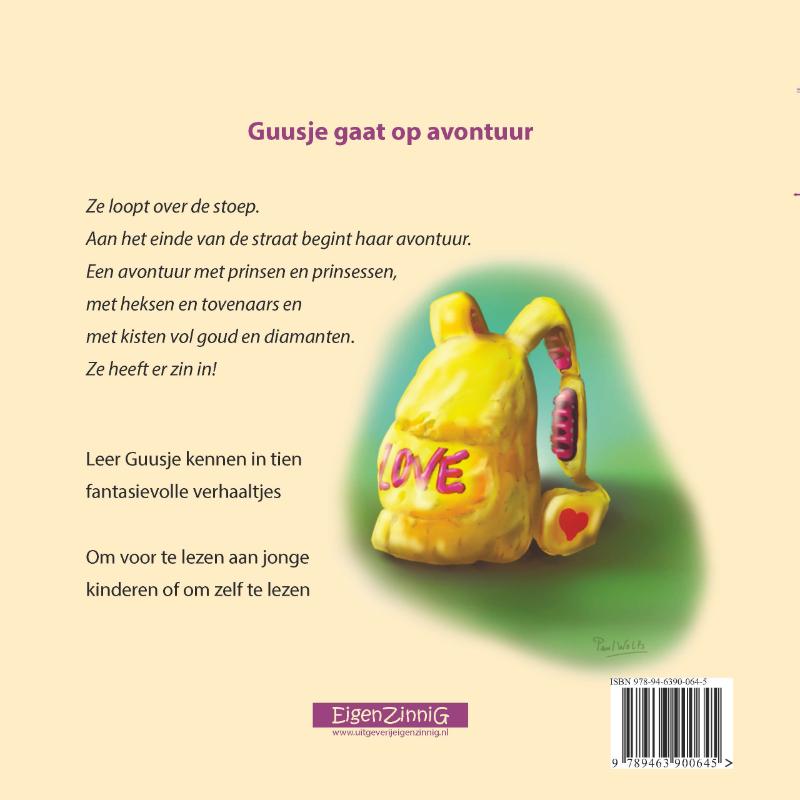 Achterkant van Guusje gaat op avontuur