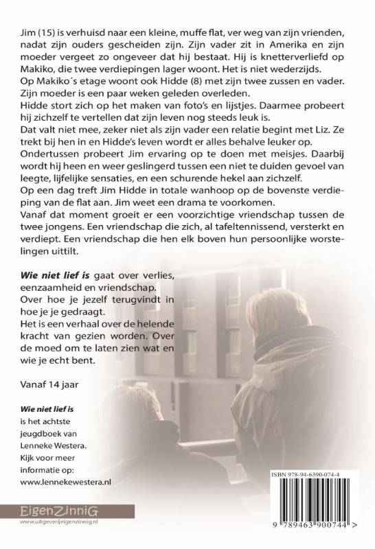 Achterkant van Wie niet lief is