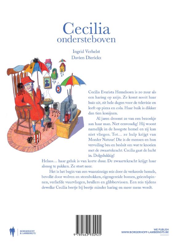 Achterkant van Cecilia ondersteboven
