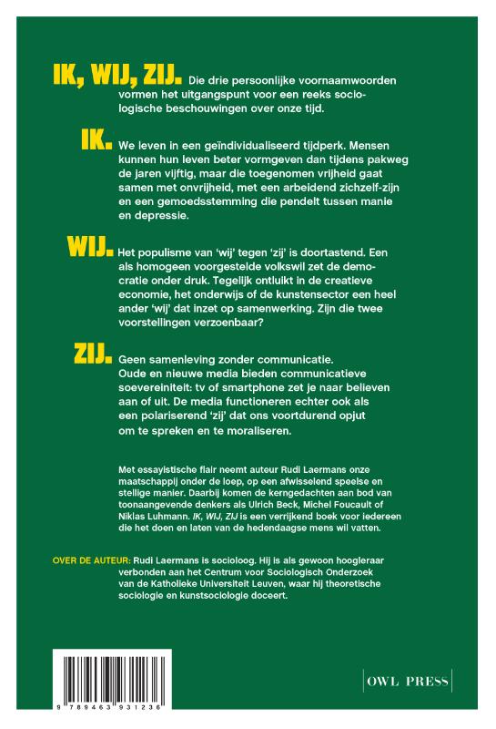 Achterkant van Ik, wij, zij