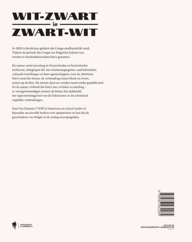 Achterkant van Wit-zwart in zwart-wit