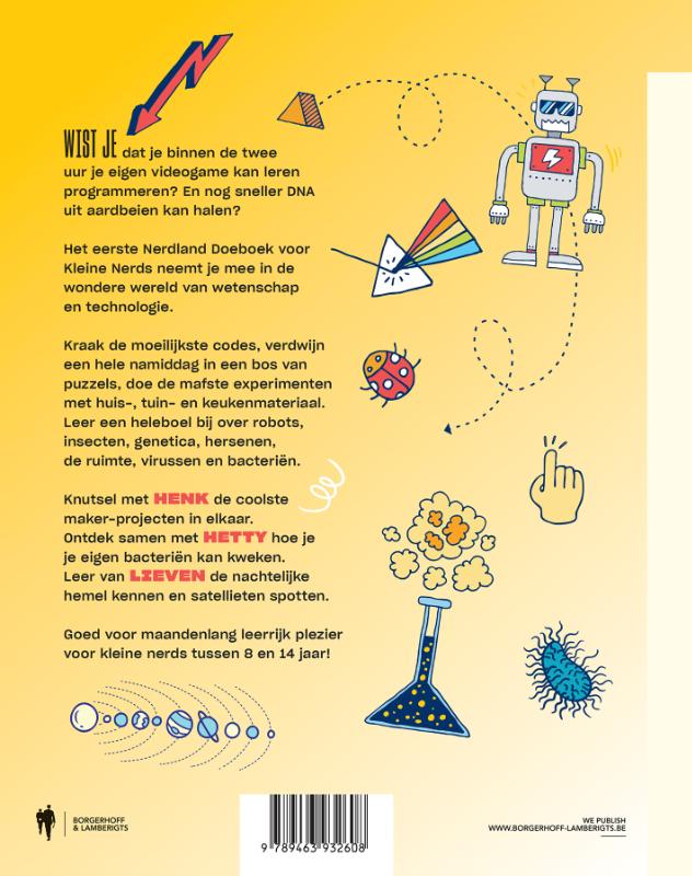 Achterkant van Doeboek voor kleine nerds