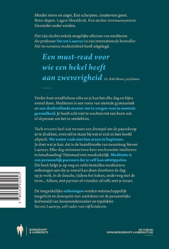 Achterkant van Het no-nonsense meditatie oefenboek