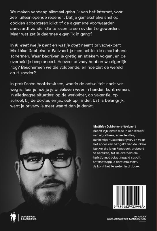 Achterkant van Ik weet wie je bent en wat je doet