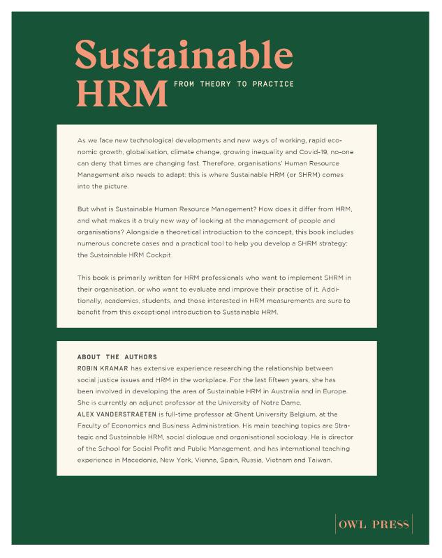 Achterkant van Sustainable HRM