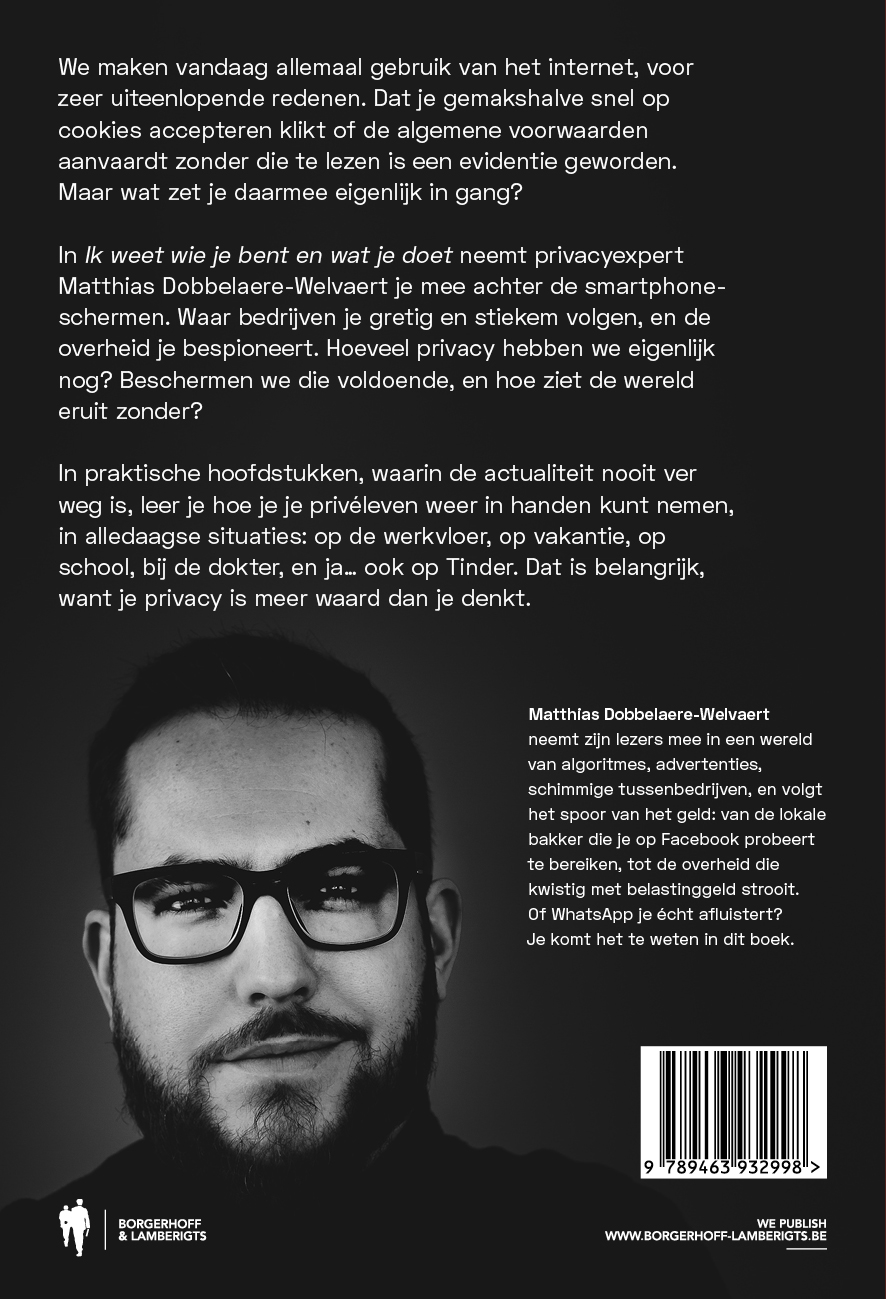 Achterkant van Ik weet wie je bent en wat je doet