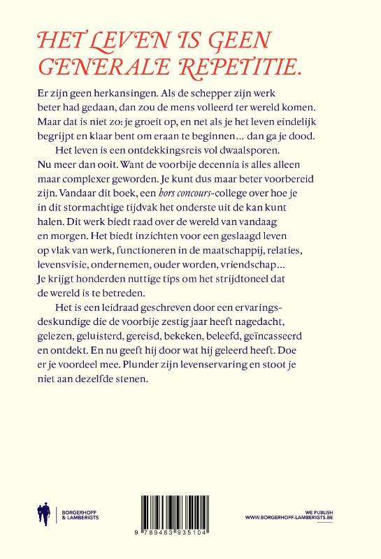 Achterkant van Het leven en hoe het te leiden