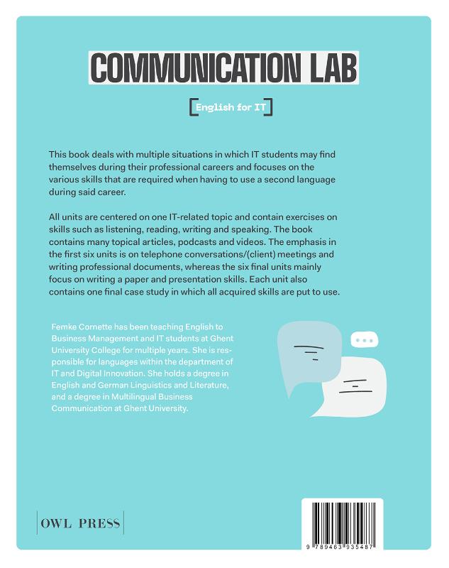 Achterkant van Communication Lab