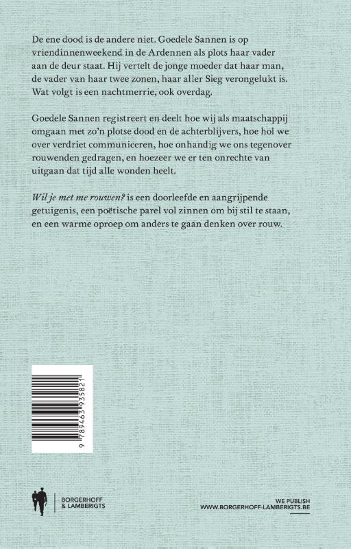 Achterkant van Wil je met me rouwen ?