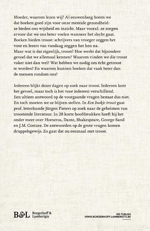 Achterkant van Een boekje troost