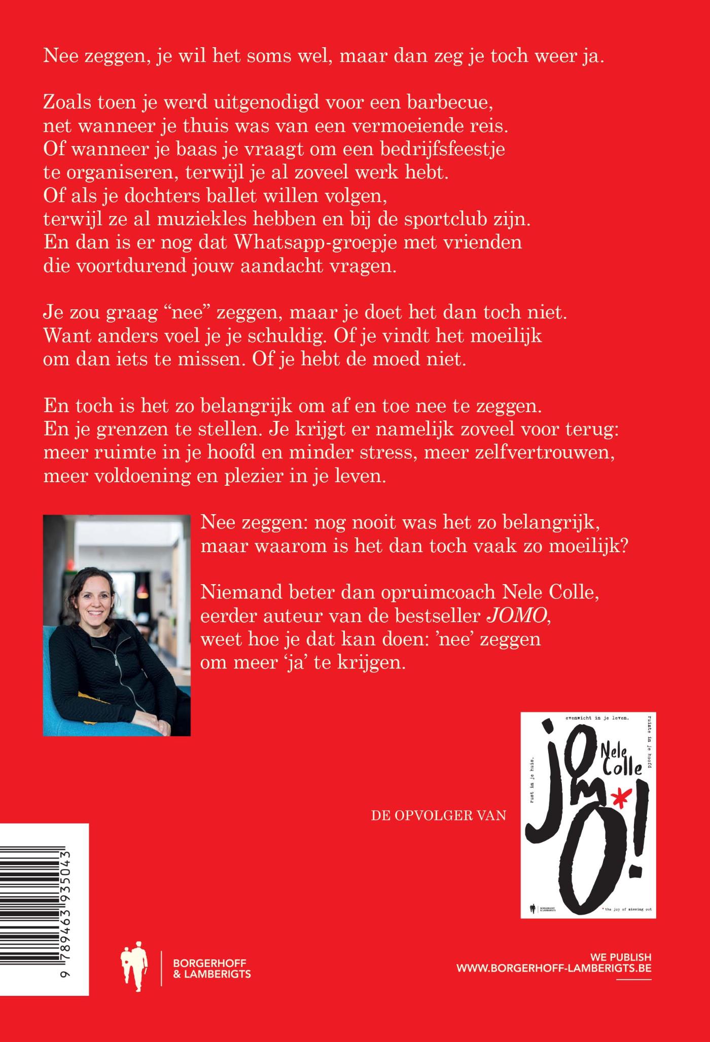 Achterkant van Je krijgt zoveel meer ja als je nee kan zeggen