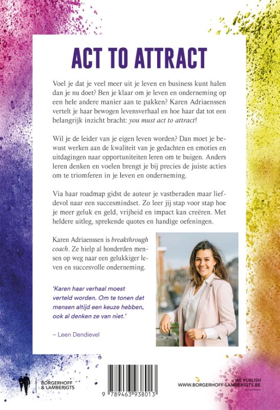 Achterkant van Act to attract
