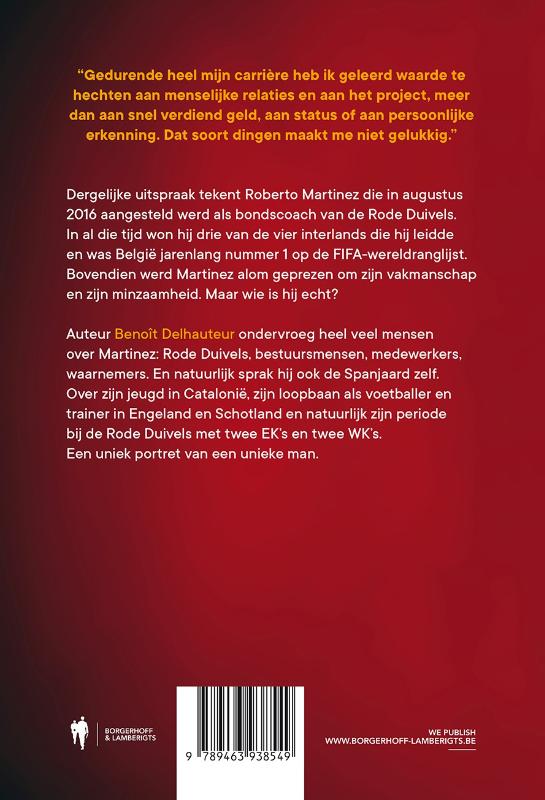 Achterkant van Roberto Martinez