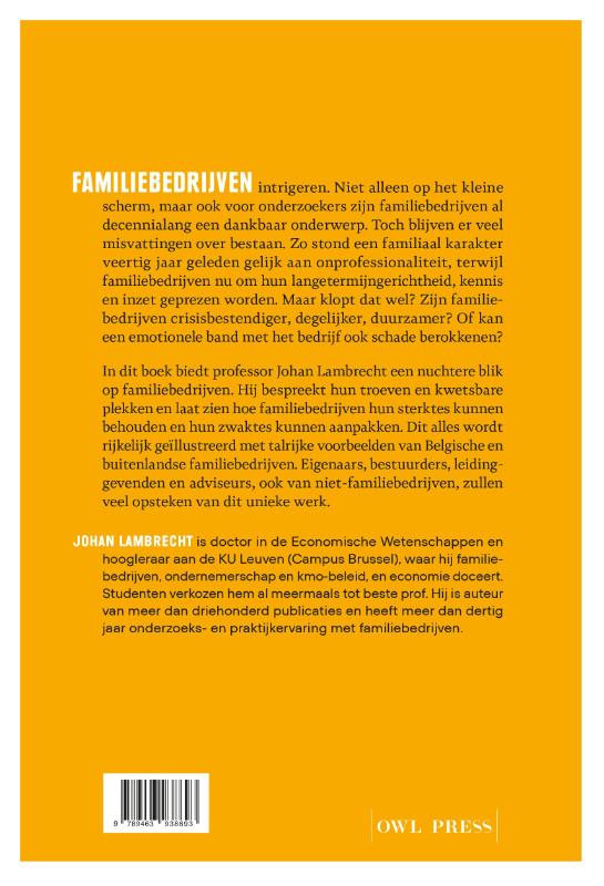 Achterkant van Het familiebedrijf