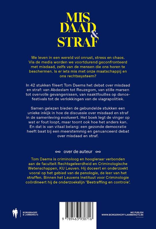 Achterkant van Misdaad en straf in onrustige tijden