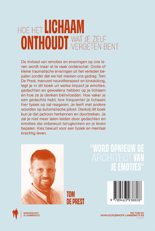 Achterkant van Hoe het lichaam onthoudt wat je zelf vergeten bent